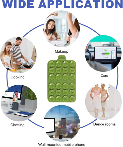 1pc Double-Faced Suction Cup Phone Mount, Silicone Suction Phone Case Sticky Phone Grip Hands-Free Silicone Phone Holder for iPhone & Android for ...