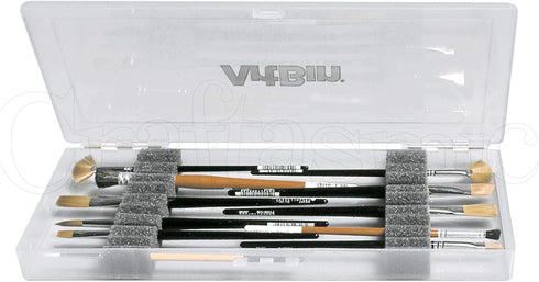 ArtBin KW903 Brush Box with Foam Inserts, Fine Art Portable Paint Brush Organizer, Plastic, Clear, 1.0 Count...