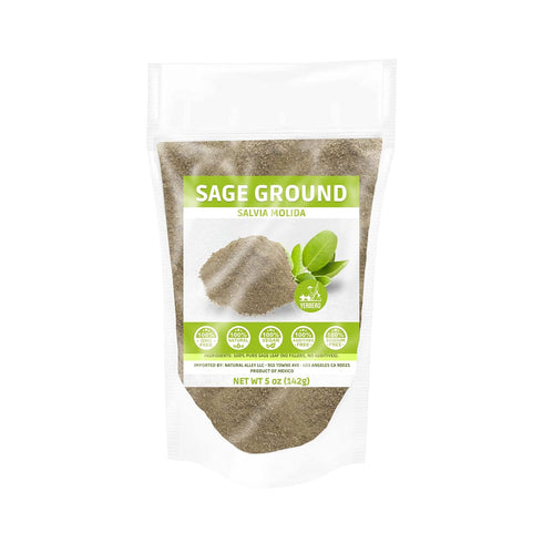 Yerbero - Premium Sage Leaf Ground 5 oz (142g) | Sage |100% Pure Leaf, No Fillers, No Additives, Non GMO's, Dried Leaves Powder. Spice/Seasoning/I...