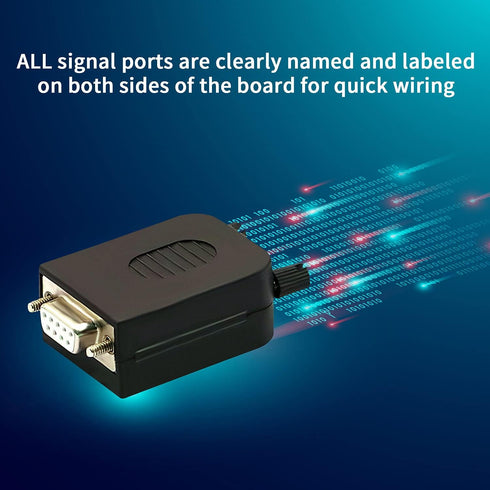 DB9 Female Connector?4Pack DB9 Breakout Connector Solderless RS232 D-SUB DB 9 Female Screw Terminal Block with Case Long Bolts Tail Pipe...