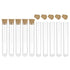 uxcell 10Pcs PS Plastic Test Tubes with Cork Stoppers, Round Base, 12x60mm, Storage Container for Scientific Experiments Sample Display Decoration...