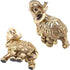Golden Polyresin Elephant Statue Sculpture Trunk Wealth Lucky Collectible Figurine Gift Home Decor Feng Shui Ornament Elephant Decor Statue...