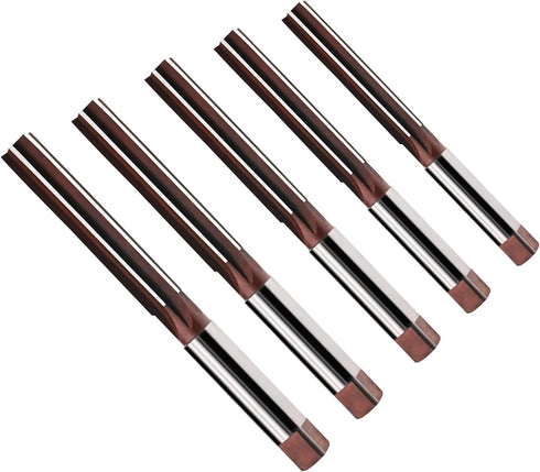 5 PCS Hand Reamer Set Metric H8 Accuracy Alloy Tool Steel 9Crsi 6 Flutes Straight Shank Milling Cutter Tool (4mm,6mm,8mm,10mm,12mm)...
