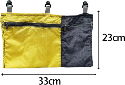 Hammock Organizer Bag Dangling Pouch, Portable Hammock Storage Bag Storage Container for Camping Climbing Hiking Outdoor Sports, Yellow...