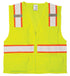 Kishigo All Mesh Contrast Unisex Reflective Safety Vest 1195, ANSI Type R / Class 2 Compliant, 6 Pockets - Pencil & Radio Pockets, Zipper Front, S...