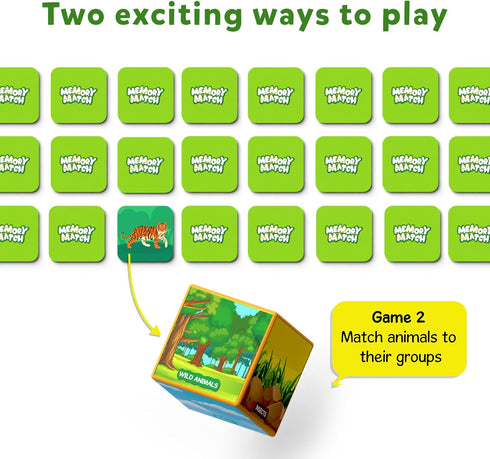 Skillmatics Board Game - Memory Match Animals, Fun & Fast Memory Game for Kids, Preschoolers, Toddlers, Gifts for Boys & Girls Ages 3, 4, 5, 6, 7...