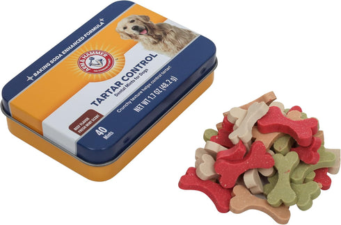 Arm & Hammer for Pets Tartar Control Dental Mints for Dogs Dog Dental Mints Reduce Plaque & Tartar Buildup for All Dogs Beef Flavor (Pack of 2)...