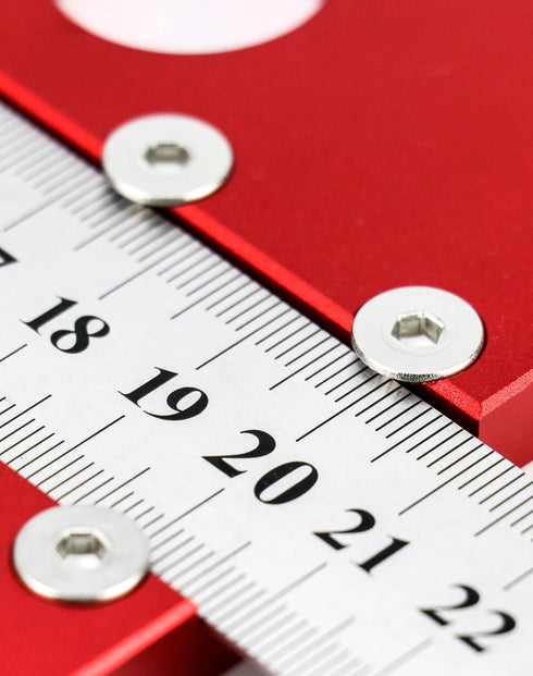 QWORK Center Scribe Gauge, Aluminum Center Finder Ruler, 45/90° Liner & Circle Center Scribe Marker Center Measuring Tool with Detachable Ruler...