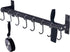 Dseap Pot Rack - Pots and Pans Hanging Rack Rail with 8 Hooks, Double Bars, Pot Hangers for Kitchen, Wall Mounted,Black...