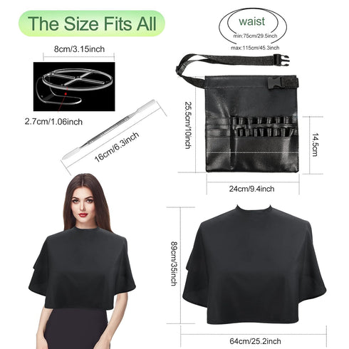 4 Pieces Makeup Artist Tools Include Professional Cosmetic Makeup Brush Bag with Artist Belt Strap, Hand Makeup Mixing Tray Clear Cosmetic Foundat...