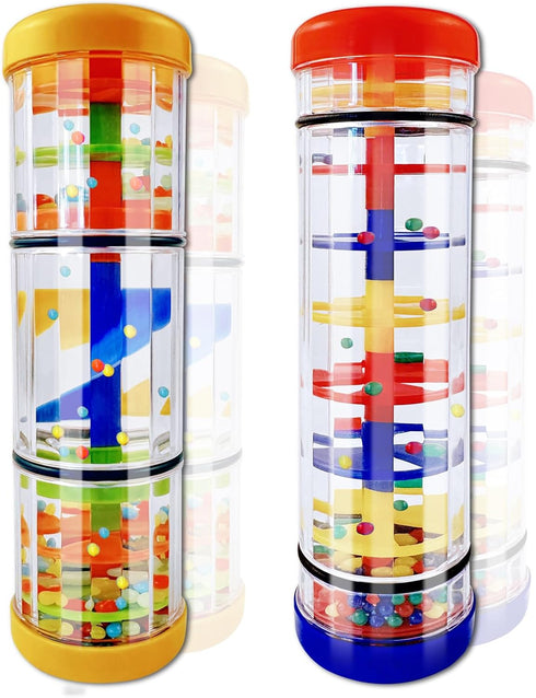 LOOIKOOS Rainmaker Rain Stick Musical Instrument for Babies,Baby Rattle Shaker Sensory Developmental Toy,Raindrops Musical Instrument Toddler Musi...