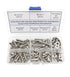#8-32 UNC Stainless Steel Phillips Pan Head Machine Screws Nuts Flat Washers Assortment Kit...