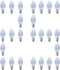25 Pack C7 Cool White LED Replacement Christmas Light Faceted Bulbs, 0.72W, 2 SMD LEDs in Each Light Bulb, E12 Base, Commercial Grade Replacement ...