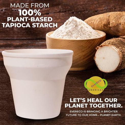 Americas 3.5" Biodegradable Plant Pots (16 Pack): Eco-Friendly Seed Starter Kit with Tapioca Starch for Nutrient-Enriched Soil...