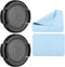 PATIKIL Camera Lens Cap, 2 Pack Sides Pinch Front Lens Cover with Microfiber Cleaning Cloth for 37mm Thread Universal DSLR Lenses for Nikon, for F...
