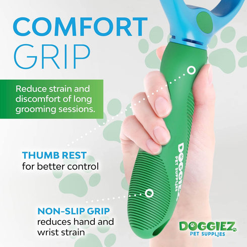 Dog and Cat Dematting and Deshedding Tool - Double Sided Undercoat Rake Comb & Detangler - Cat Brush Dog Shedding Brush for Matted Hair, Long Fur ...