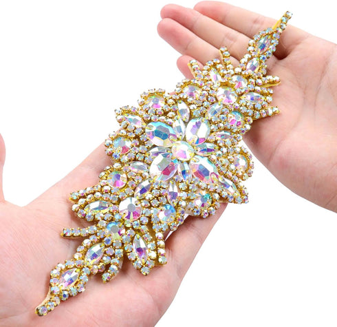 ShiDianYi Bridal Wedding Dress Sash Belt Applique with AB Stone Belt Waist Decoration Rhinestone Sash...