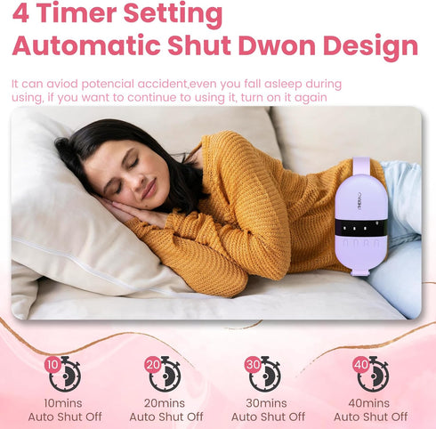 Portable Heating Pad for Period Cramps, Menstrual Heating Pad with 4 Heat Levels and 4 Massage Modes, Larger Heating Area Period Heating Pad Cramp...