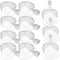 GLEAVI Heart Bezels 12 Set of Rhinestone Trays Pendant Sublimation Pendant Trays Heart Shape Double Sided Rhinestone Bezel Trays for Making Heart ...