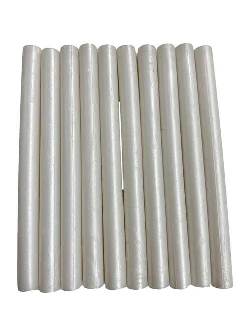 10pcs Pearl White Shimmer Glue Gun Sealing Wax Sticks for Wax Seal Stamping...