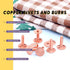 Swpeet 50Pcs 10×3.3×12mm Copper Rivet and Burrs Assortment Kit, DIY Leather Kit for Belts Wallets Collars Leather Products Craft MakingBelts Walle...
