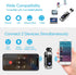 Retractable Wireless Headset Headphone Stereo Earphone V5.0 Noise Cancelling Mic Clip on Earpiece Comfortable HandsFree Headset 20Hrs Talking Time...