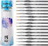 Nicpro Miniature Paint Brushes Set, 15PCS Fine Tip Detail Paint Brush, Artist Micro Thin Detail Brush for Miniature, Modle, Paint by Number, Rocks...