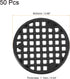 MECCANIXITY Flower Pot Hole Mesh Pad 1 Inch Bonsai Plant Bottom Round Plastic Soil Grid Screen Mat, Black Pack of 50...