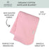 HonestBaby Organic Cotton Matelasse Reversible Receiving Blanket, Pink, One Size...