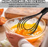 Anaeat Silicone Kitchen Whisk Set of 4, Perfect for Non-Stick Cookware, Egg Beater Milk Blender for Whisking, Cooking, Baking, Beating - 11'' Flat...