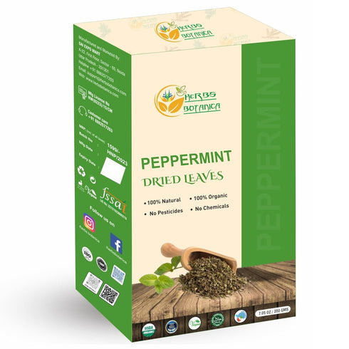 Herbs Botanica Dried Peppermint Leaves Fresh Mint Raw Aromatic Herbal Tea, Culinary Delight, and Natural Digestive Aid - Gluten Free, Non GMO, Res...