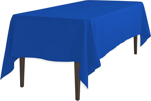 LinenTablecloth 60 x 102-Inch Rectangular Polyester Tablecloth Royal Blue...