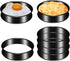 6Pack Crumpet Rings NONSTICK English Muffin Rings 4"-Round Crumpet Molds -Stainless Steel Tart Rings-Ring molds for Cooking Baking-Round Metal Coo...