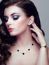 Four Leaf Clover Necklace and Bracelet Set for Women Lucky Flower 14K Gold Jewelry...