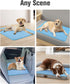 Dog Cooling Mat, Self-Cooling Ice Silk Cooling Mat for Dogs, Washable Portable & No Gel Pet Soft Pad | Aqua Blue,L...