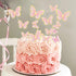 66 Pcs Butterfly Cupcake Toppers Birthday Party Decor,Pink Gold Cake Topper Picks Decor for Girls Women Wedding Birthday Party Baby Shower Party W...