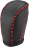 Gear Shift Lever Cover Automotive Interior Gear Shift Knob Trim for Volkswagen Atlas 2018-2022 Black Red Stitches...