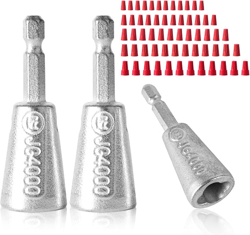 Wire Twister Tool for Drill, wire nut twister, Drill Wire Twister, Wire Twister Wire Connector Wire Twisting Tool, 3pcs Wire Twister Tool and 60pc...