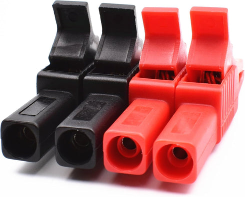 10Pcs 1000V 32A Heavy Duty Full Insulated Automotive Car Battery Alligator Clips Electrical Test Clips with 4mm Banana Jack Socket for Multimeter ...