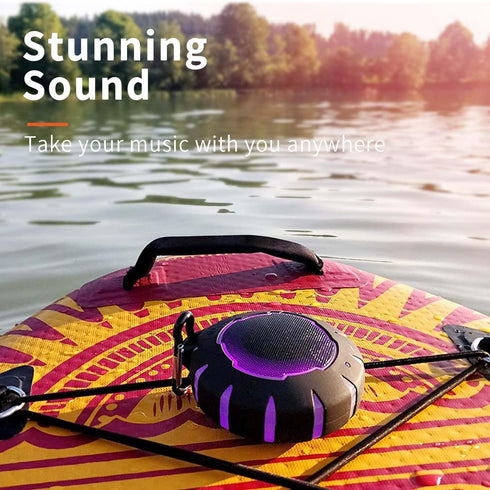 HEYSONG Waterproof Shower Bluetooth Speaker, Durable Portable Speaker with HD Sound, Stereo Pairing, Wireless Outdoor Speaker for Pool, Beach, Hik...