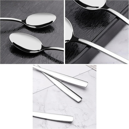 Bringer Stainless Steel Long Handle Iced Tea Spoons, Cocktail Stirring Spoons Set, Pack of 12...