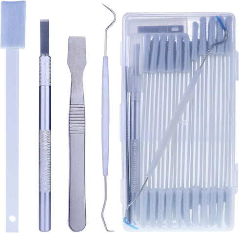 Disposable Detail Cleaning Brush for Tight Spaces, Detail Gap Crevice Cleaning Tool Set, Toilet Bowl Corner Hinge Scrubber, Stick Cleaner for Wind...