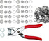 JAUEIVR Snap Fasteners Kit - 100 Sets 10mm Pearl Prong Snap Buttons with Fastener Pliers Press Tool Kit for Sewing Crafting (White)...