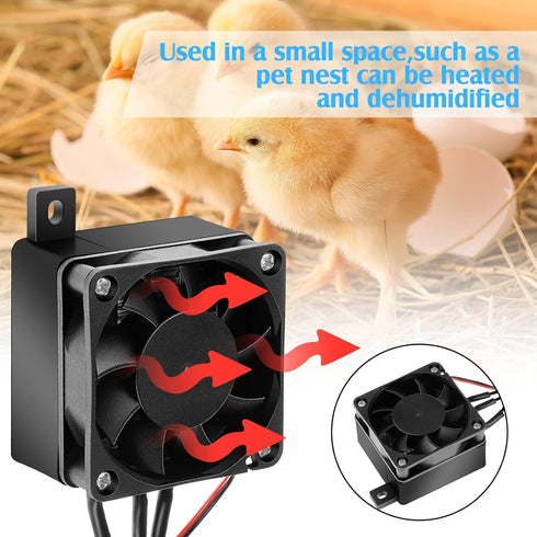 AYNEFY PTC Car Fan Air Heater,100W 12V Energy Saving Constant Temperature Heating Heaters PTC Heater with Heating and Fan Modes for Home Small Spa...