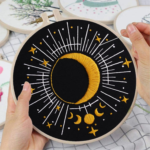 Louise Maelys Tarot Embroidery Kits for Beginners with Moon Pattern,Adults Starter Cross Stitch Kit DIY Needlepoint Kits......