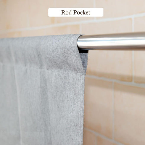 YISURE Linen Textured Short Cafe Tier Curtain, Waterproof Grey Basement Window Curtains Rod Pocket Over Sink for Kitchen Bathroom Farmhouse Laundr...