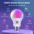 OREiN Matter Smart RGBTW Bulb, 1100 Lumens 75W Equivalent Smart Light Bulbs, Color Changing Light Bulbs Work with Apple Home, Alexa, Google Home, ...