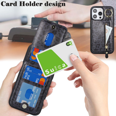 iPhone 11 pro max case with Card Holder, iPhone 11 pro max Phone Case Wallet for Women magsafe Compatible Wallet Detachable 2-in-1 for Men-Black L...