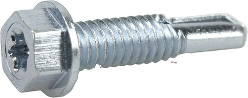 Power Pro Premium Self-Drilling Metal Screws, Zinc Plated Steel, Hex Washer Head Metal to Metal Winged Point Screws, Silver, #12 x 1 inch, Box of ...