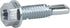 Power Pro Premium Self-Drilling Metal Screws, Zinc Plated Steel, Hex Washer Head Metal to Metal Winged Point Screws, Silver, #12 x 1 inch, Box of ...